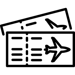 Icono ticket de avion